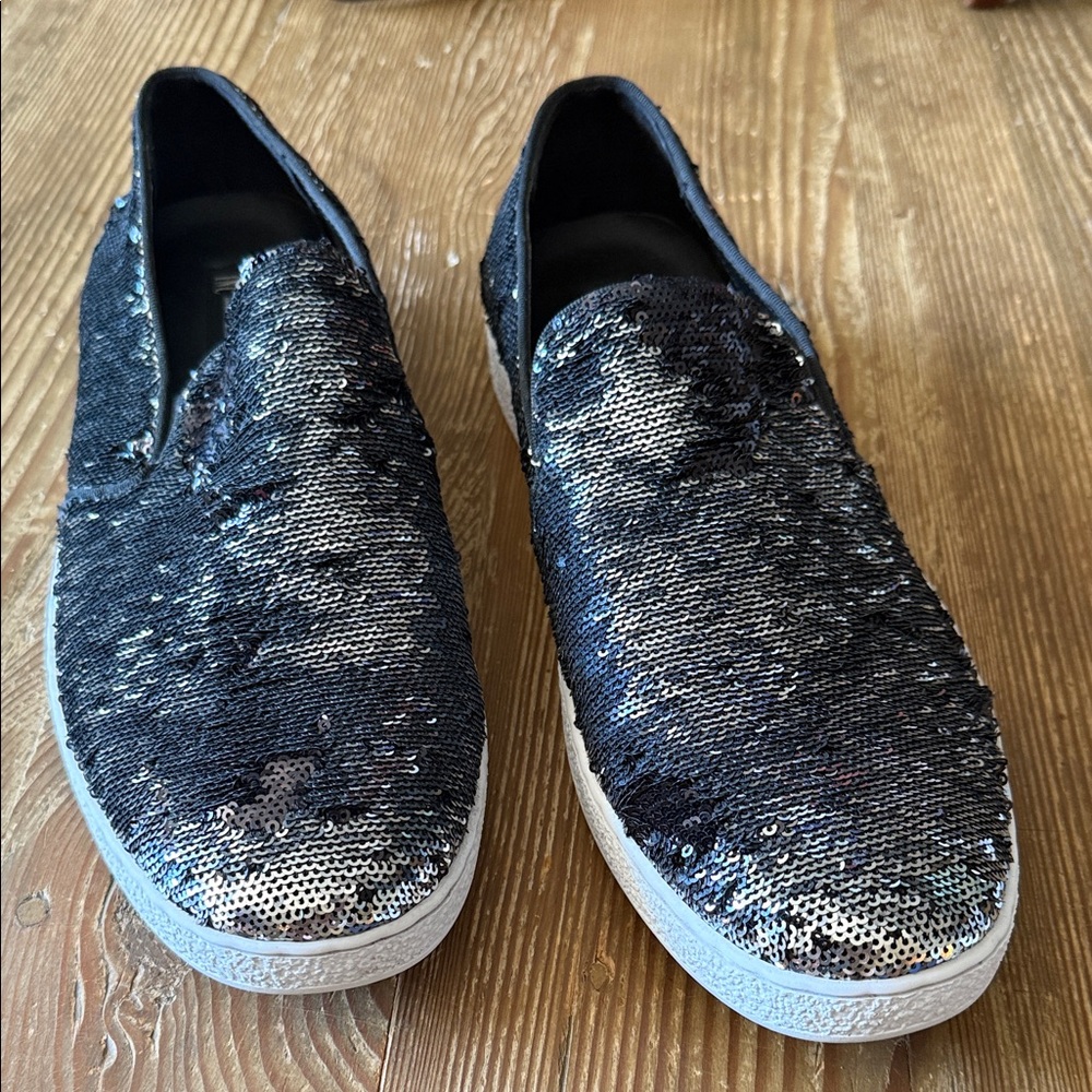 INC International Concepts Black Sequin Loafers